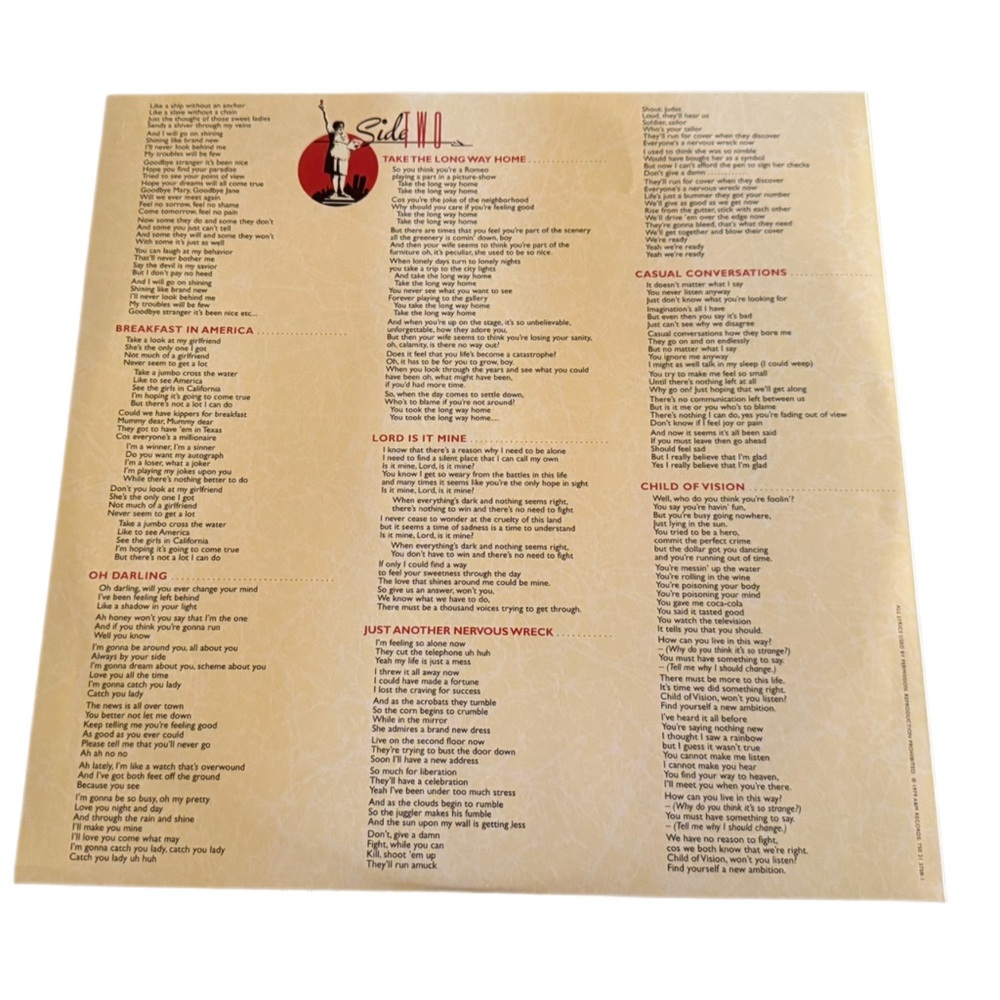 Supertramp Breakfast in America Vinyl Record - Picture 5 of 7
